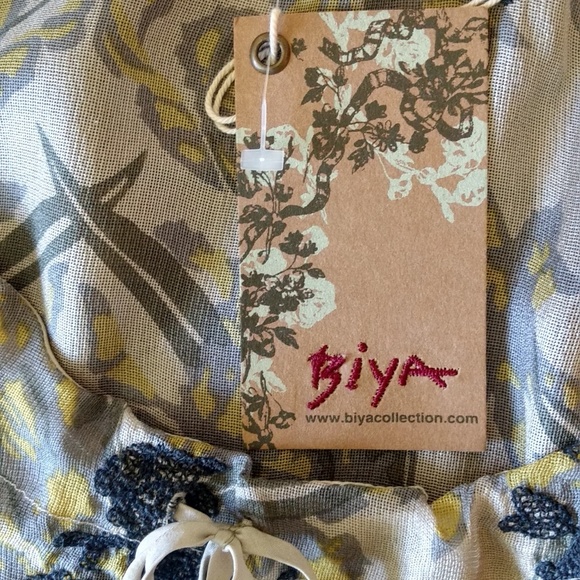 Biya by Johnny Was Napa Silk Tunic | Dress Tie Neck M NWT - Picture 2 of 4